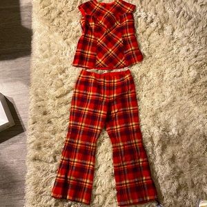 1960s Plaid Matching Set